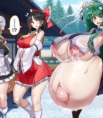 Touhou Youyoumu ~Ihen Kaiketsu wa… Haramu koto!?~ | Sanae Solves the Incident… by Getting Pregnant!? (Touhou Project) comic porn sex 127