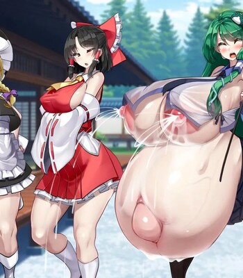 Touhou Youyoumu ~Ihen Kaiketsu wa… Haramu koto!?~ | Sanae Solves the Incident… by Getting Pregnant!? (Touhou Project) comic porn sex 238