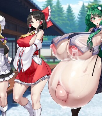 Touhou Youyoumu ~Ihen Kaiketsu wa… Haramu koto!?~ | Sanae Solves the Incident… by Getting Pregnant!? (Touhou Project) comic porn sex 241